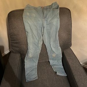 NOBO high rise light wash skinny jeans